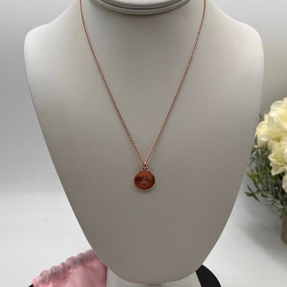Kate Spade NY Rose Gold-Tone‎ Initial A Disc Pendant One in a Million Necklace